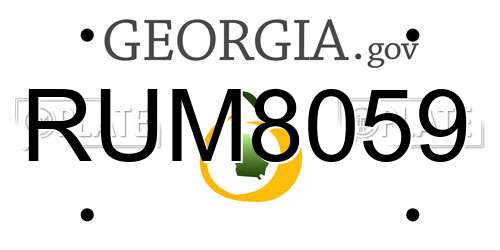 RUM8059 Georgia License Plate