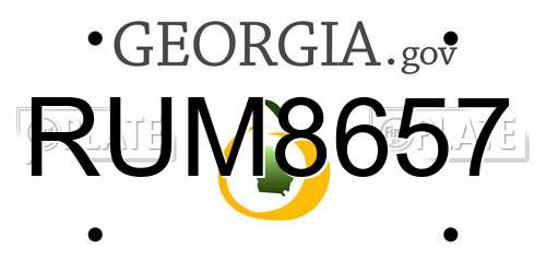 RUM8657 Georgia License Plate