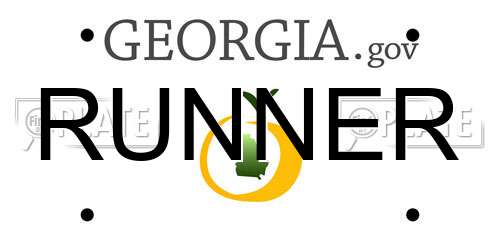 RUNNER Georgia License Plate