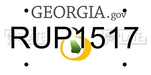 RUP1517 Georgia License Plate