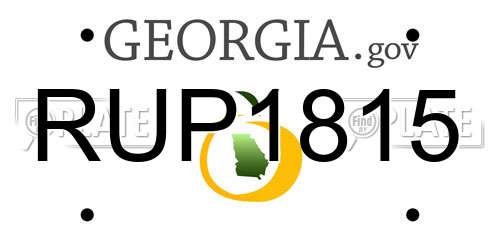 RUP1815 Georgia License Plate