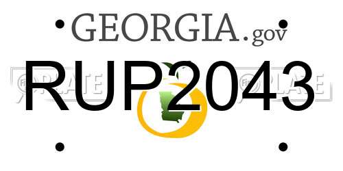 RUP2043 Georgia License Plate