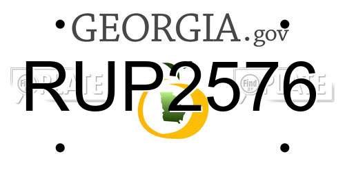 RUP2576 Georgia License Plate