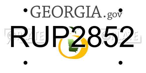 RUP2852 Georgia License Plate