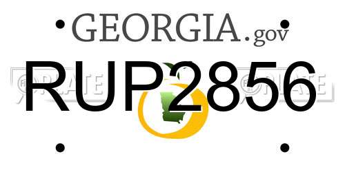RUP2856 Georgia License Plate
