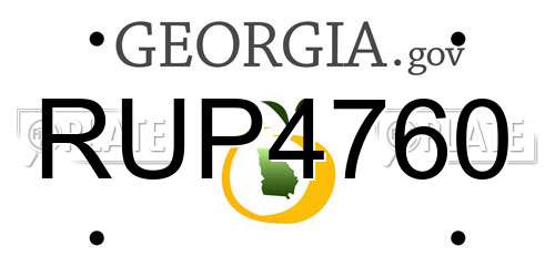 RUP4760 Georgia License Plate