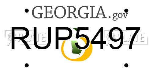 RUP5497 Georgia License Plate