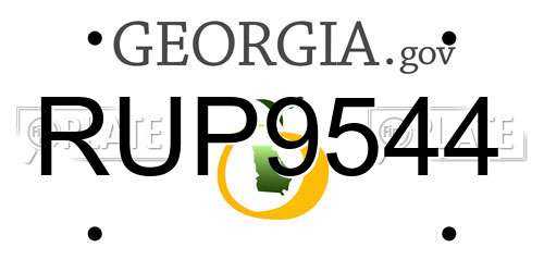 RUP9544 Georgia License Plate