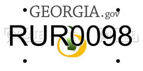 RUR0098 Georgia License Plate