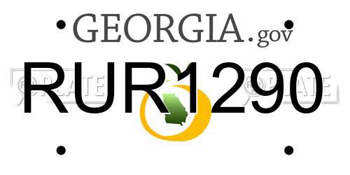 RUR1290 Georgia License Plate