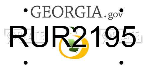RUR2195 Georgia License Plate