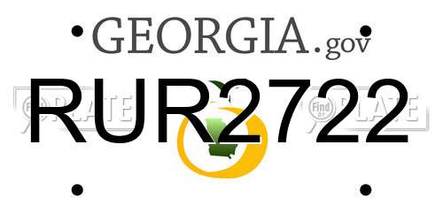 RUR2722 Georgia License Plate