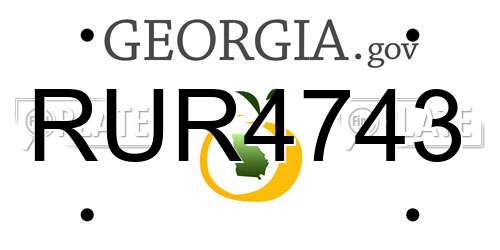 RUR4743 Georgia License Plate