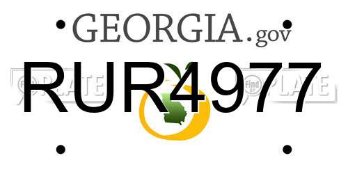 RUR4977 Georgia License Plate
