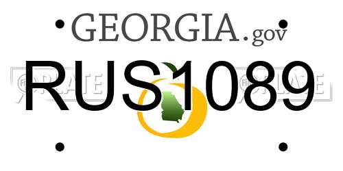 RUS1089 Georgia License Plate