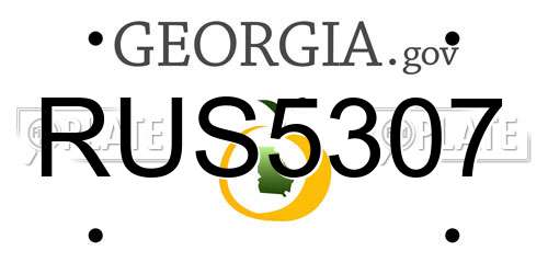 RUS5307 Georgia License Plate