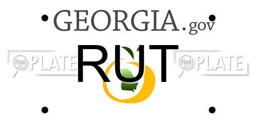 RUT Georgia License Plate