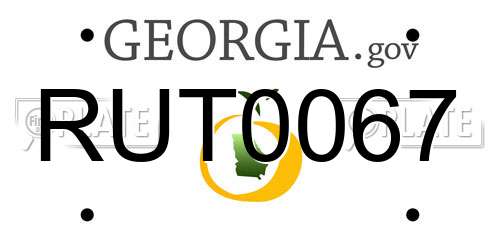 RUT0067 Georgia License Plate