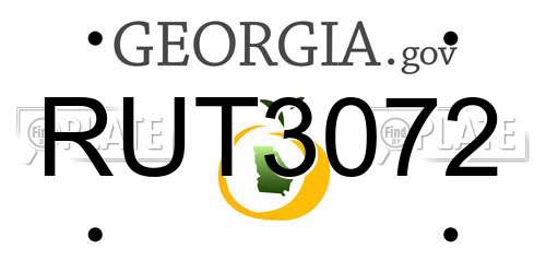 RUT3072 Georgia License Plate