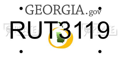 RUT3119 Georgia License Plate
