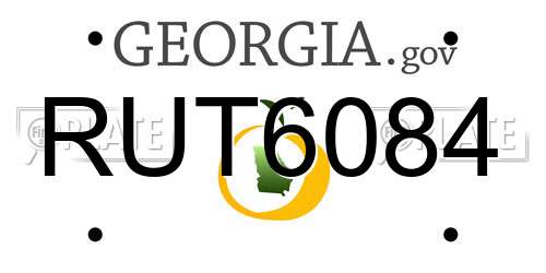 RUT6084 Georgia License Plate