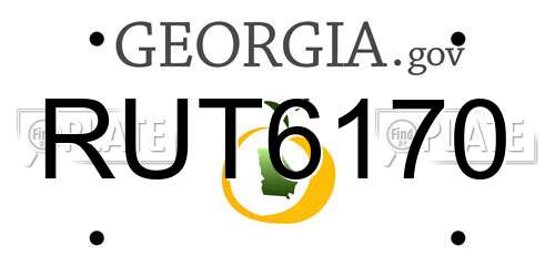 RUT6170 Georgia License Plate