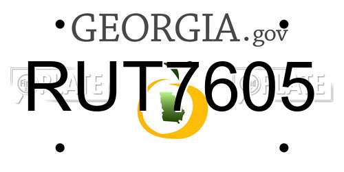 RUT7605 Georgia License Plate