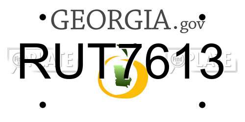 RUT7613 Georgia License Plate