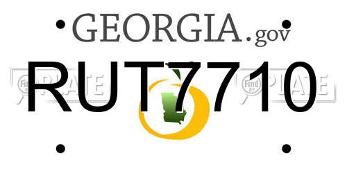 RUT7710 Georgia License Plate