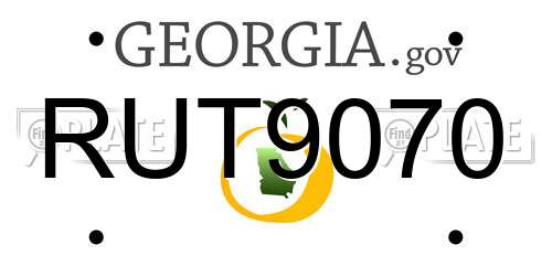 RUT9070 Georgia License Plate