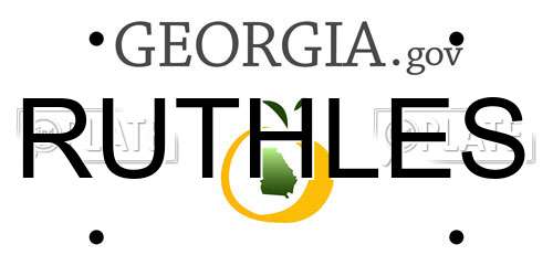 RUTHLES Georgia License Plate