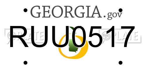 RUU0517 Georgia License Plate