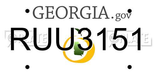 RUU3151 Georgia License Plate