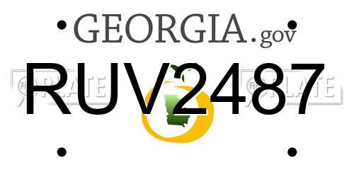 RUV2487 Georgia License Plate
