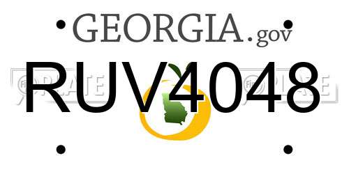 RUV4048 Georgia License Plate