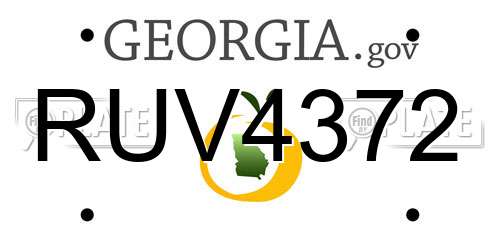 RUV4372 Georgia License Plate