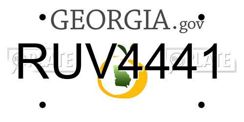 RUV4441 Georgia License Plate