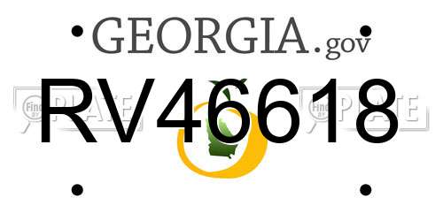 RV46618 Georgia License Plate