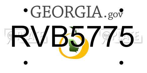 RVB5775 Georgia License Plate