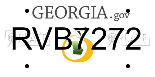 RVB7272 Georgia License Plate