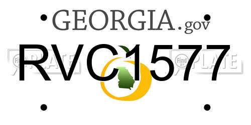 RVC1577 Georgia License Plate
