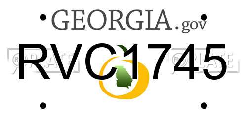 RVC1745 Georgia License Plate