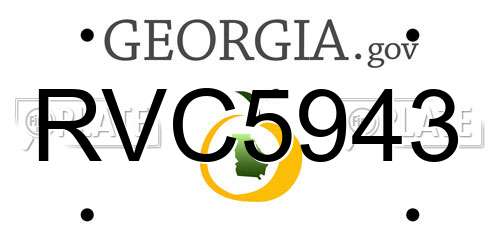 RVC5943 Georgia License Plate