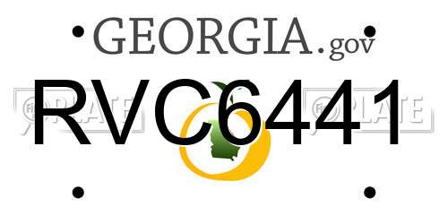 RVC6441 Georgia License Plate