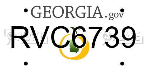 RVC6739 Georgia License Plate