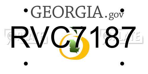 RVC7187 Georgia License Plate