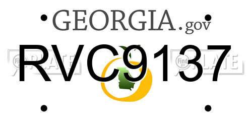 RVC9137 Georgia License Plate