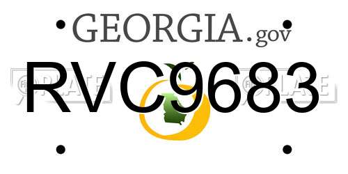 RVC9683 Georgia License Plate