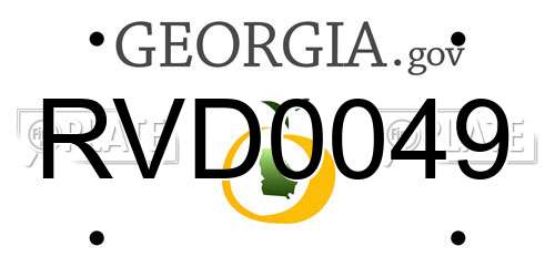 RVD0049 Georgia License Plate