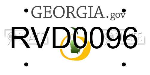 RVD0096 Georgia License Plate